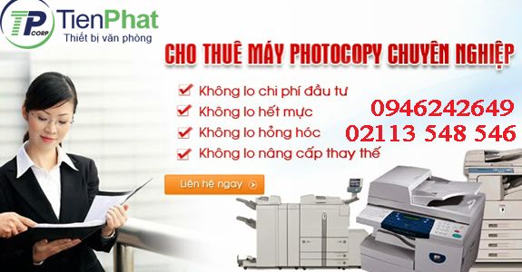 Công ty Tiến Phát cung cấp dịch vụ cho thuê máy photocopy tại Hà Nội, Vĩnh Phúc uy tín.
